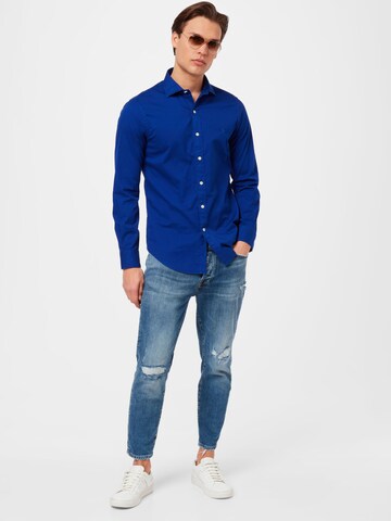 Slim fit Camicia di Polo Ralph Lauren in blu