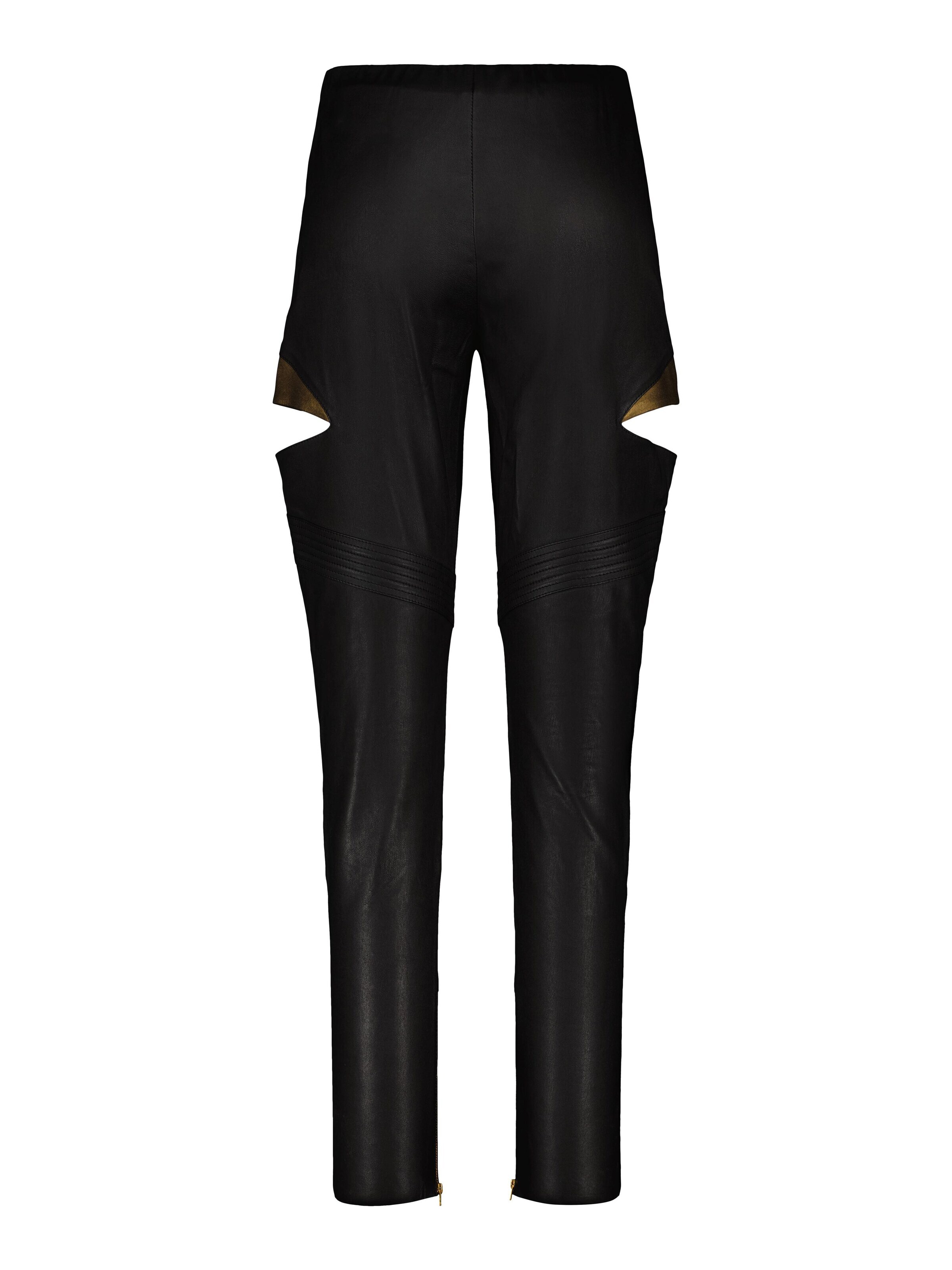 Coupe slim Pantalon folklorique 'Amazonian Gold Belt – Pantalon' Vibranyum en noir