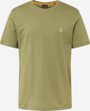 BOSS - Camiseta 'Tales' en verde: frente