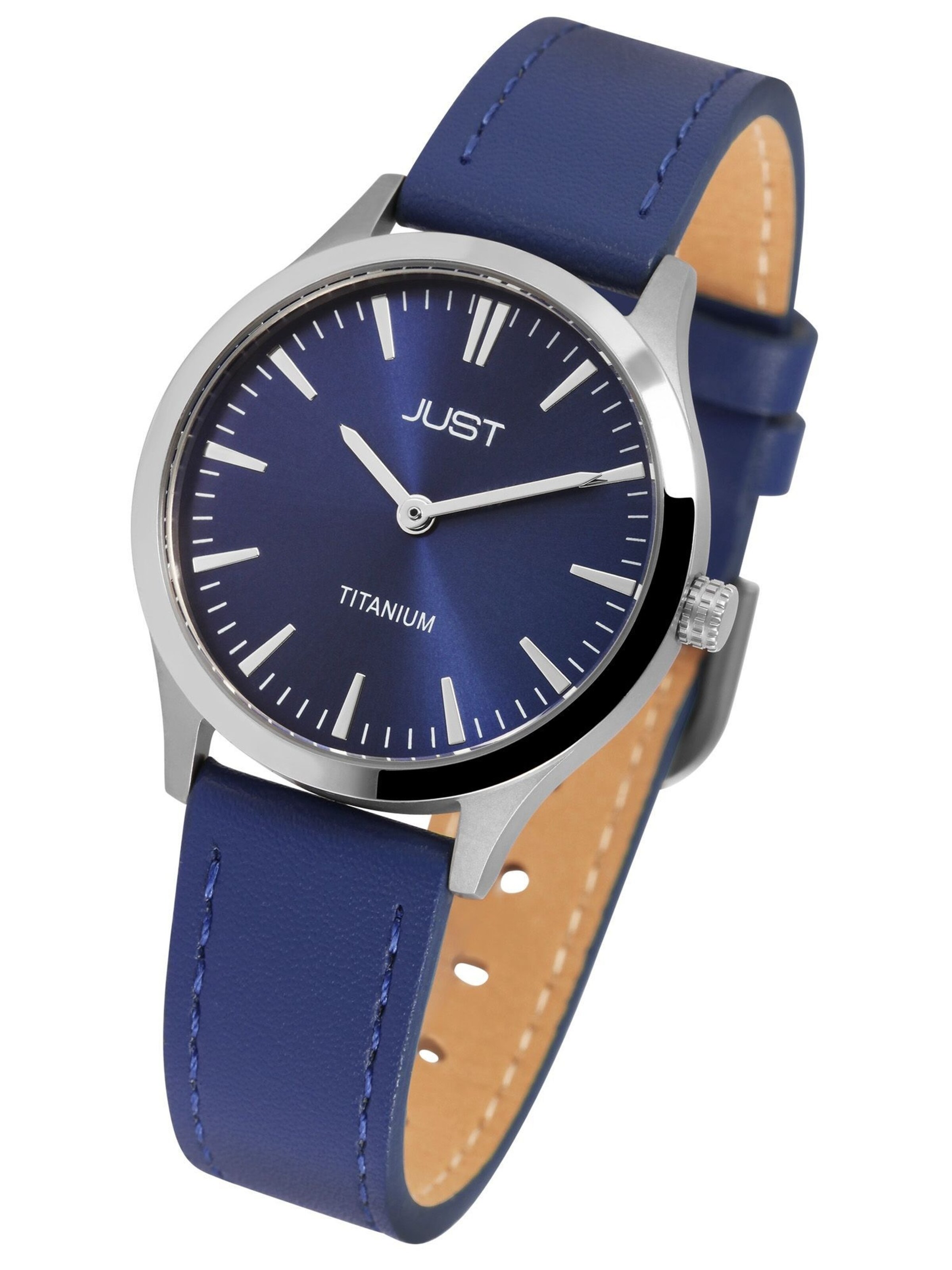 JUST Analoguhr 'Gennia, Titan'‌‌‌‌‌‌‌‌‌ in Blau: Vorderseite