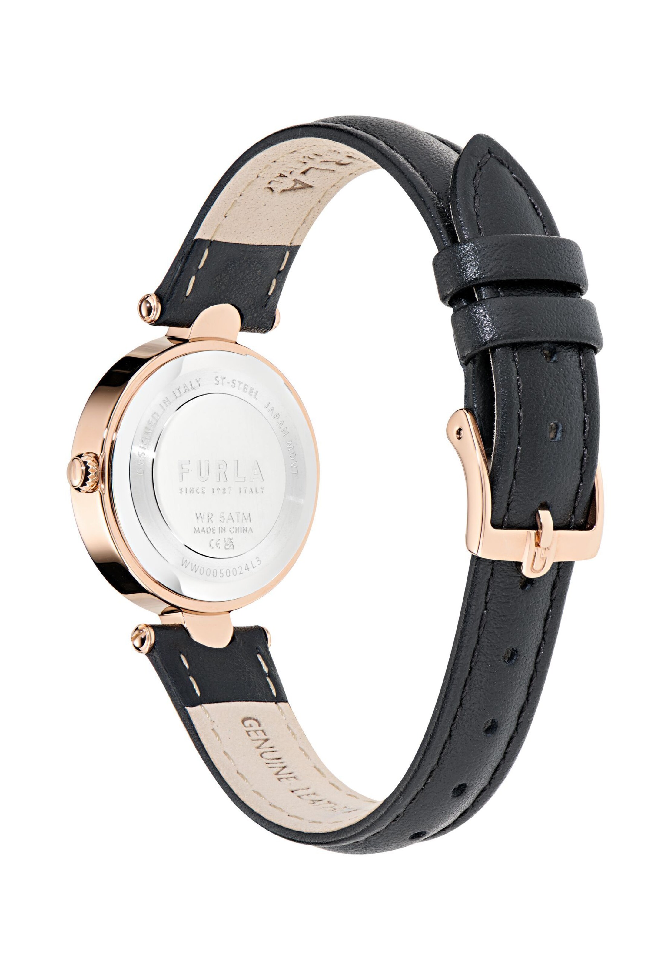 FURLA Analogt ur 'ARCH-BAR' i sort