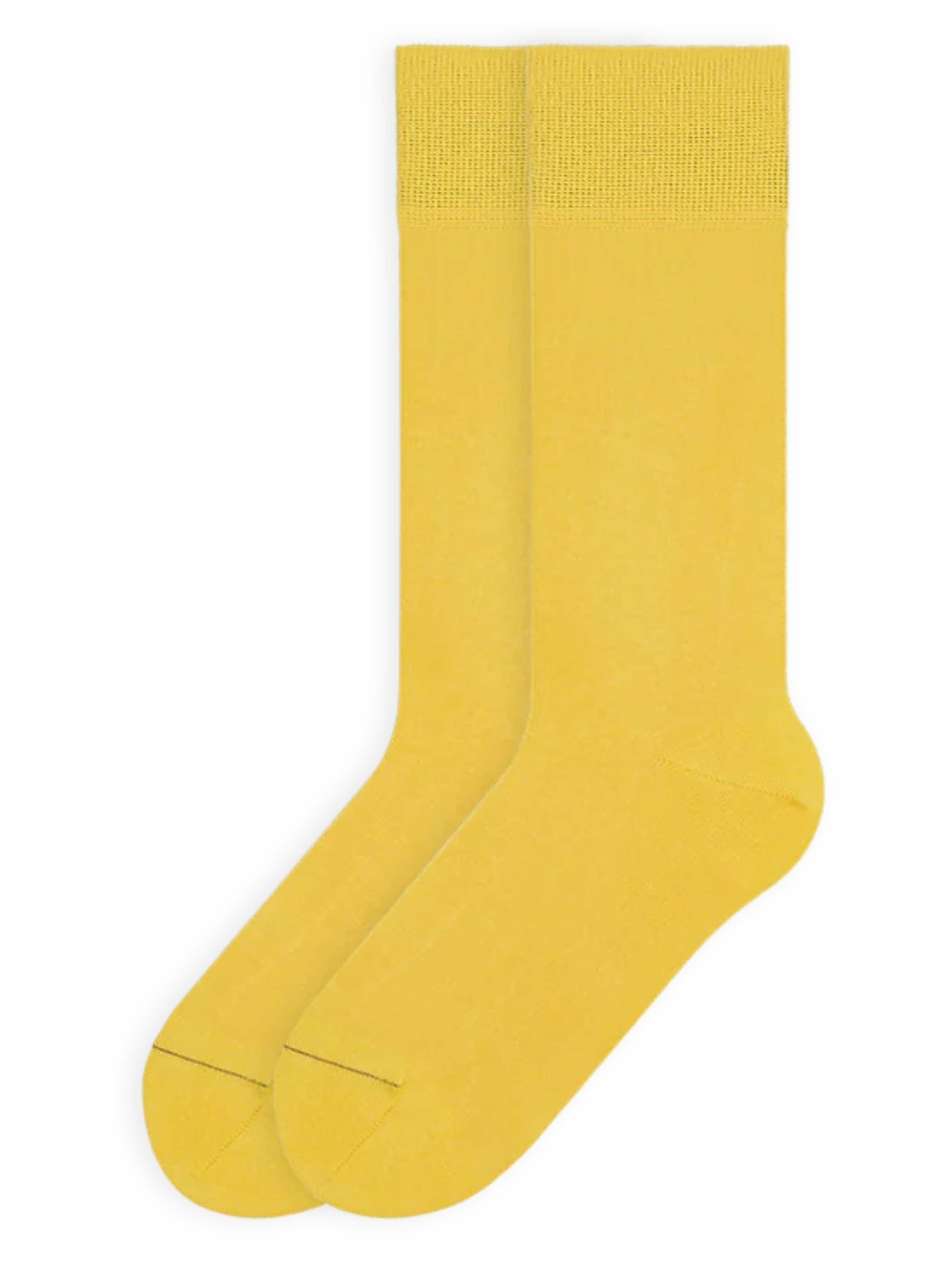 Von Jungfeld Socken 'SIGNATURE'‌‌‌‌‌‌‌ in Gelb: Vorderseite
