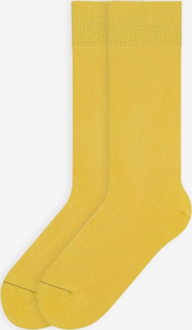 Von Jungfeld Socks 'Signature Innenbund' in Yellow: front