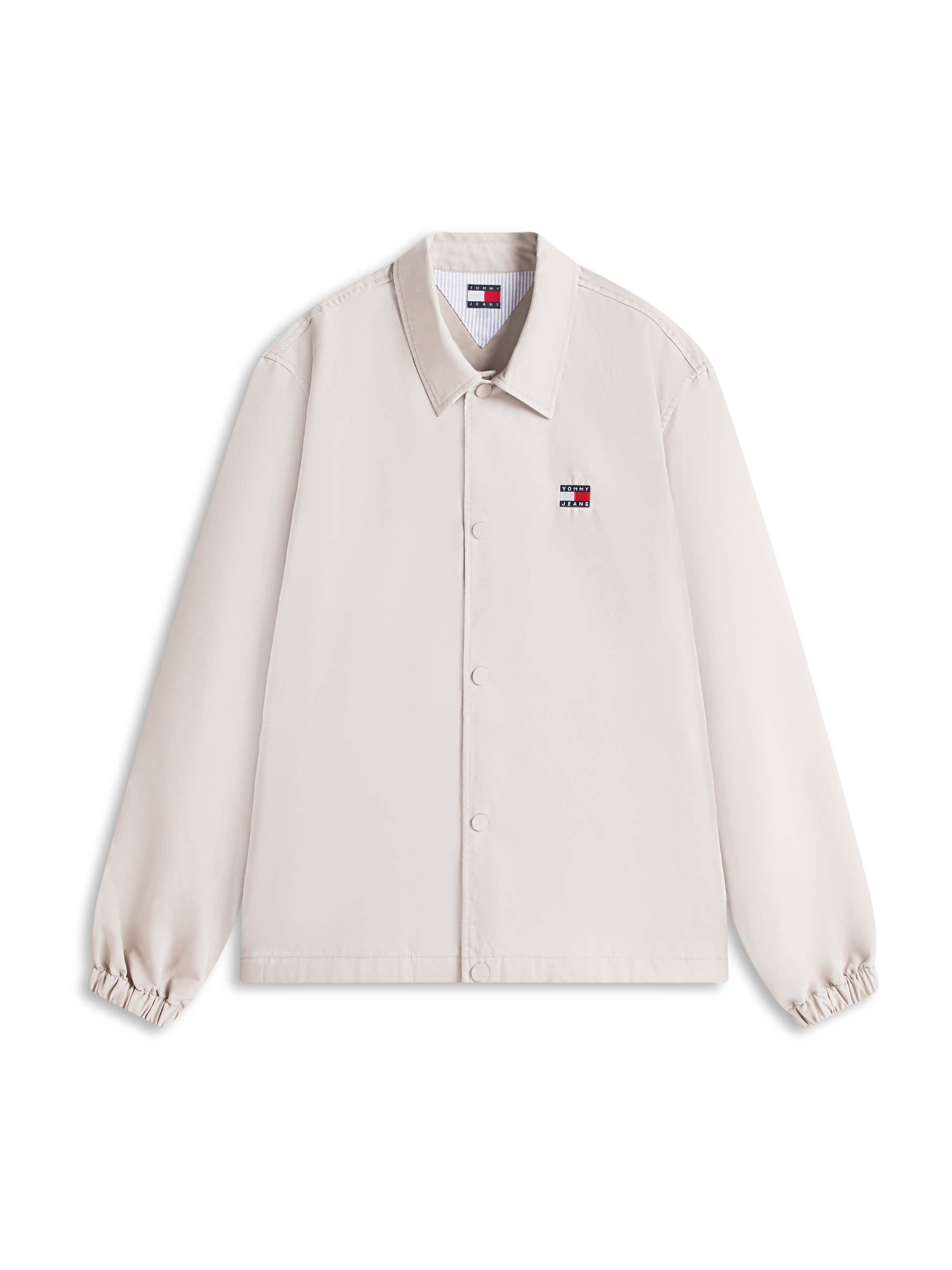 Tommy Jeans Демисезонная куртка в Серый: спереди