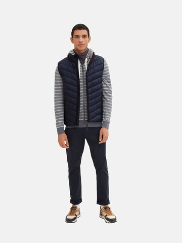 TOM TAILOR Zip-Up Hoodie in Blue