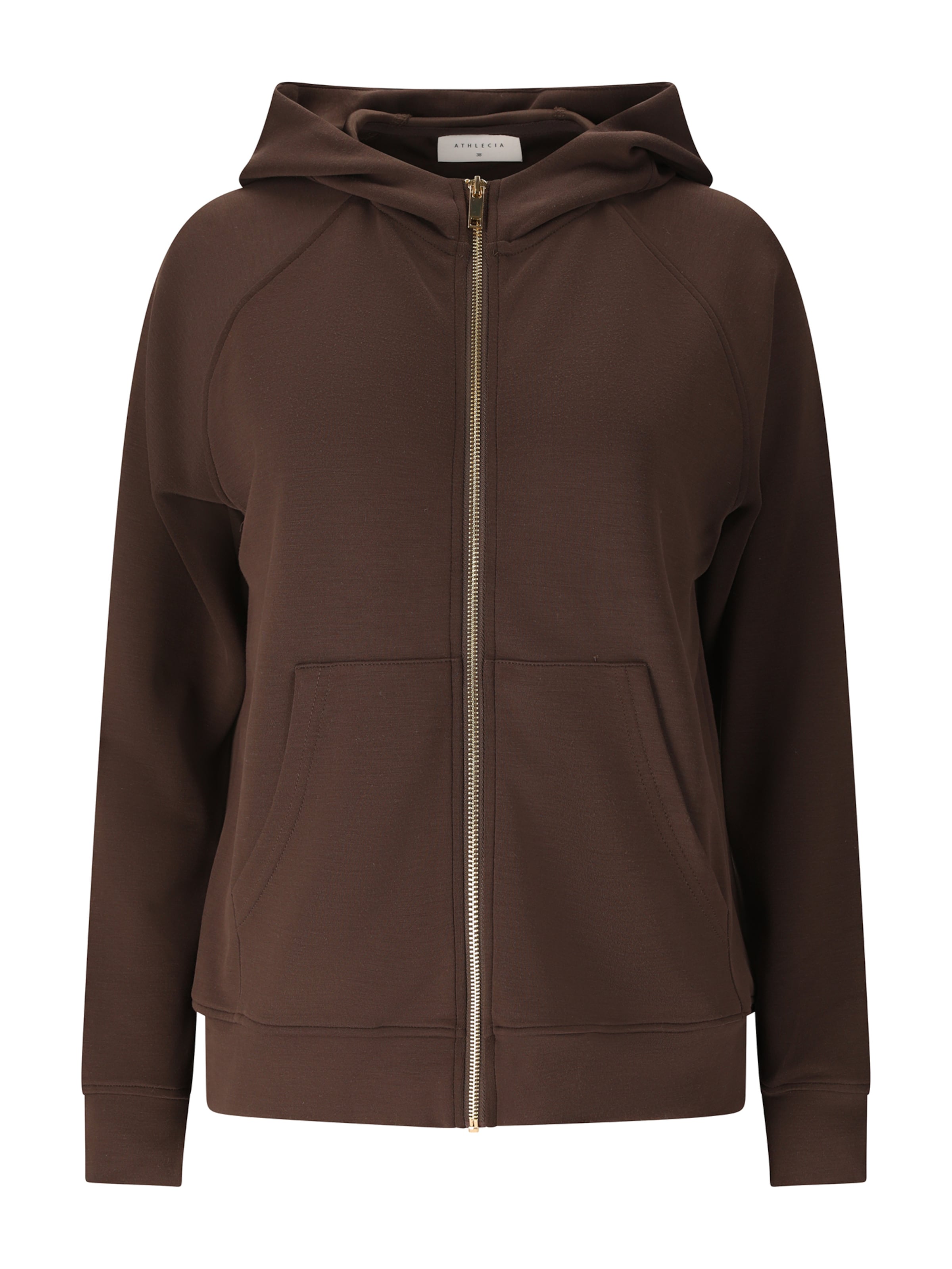 Athlecia - Sudadera con cremallera deportiva 'Jacey' en marrón: frente