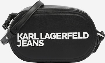 juoda KARL LAGERFELD JEANS Rankinė su ilgu dirželiu 'ESSENTIAL': priekis