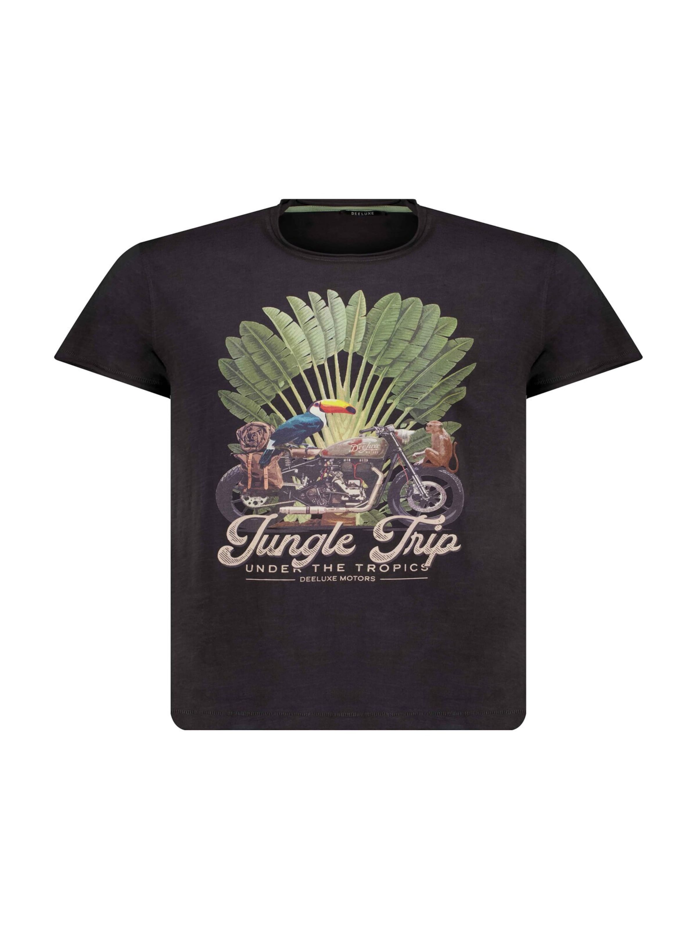 T-Shirt 'AVENTURA' Deeluxe en noir : devant