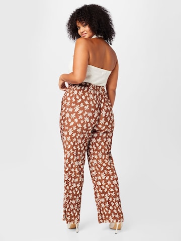 Wide Leg Pantalon Cotton On Curve en marron