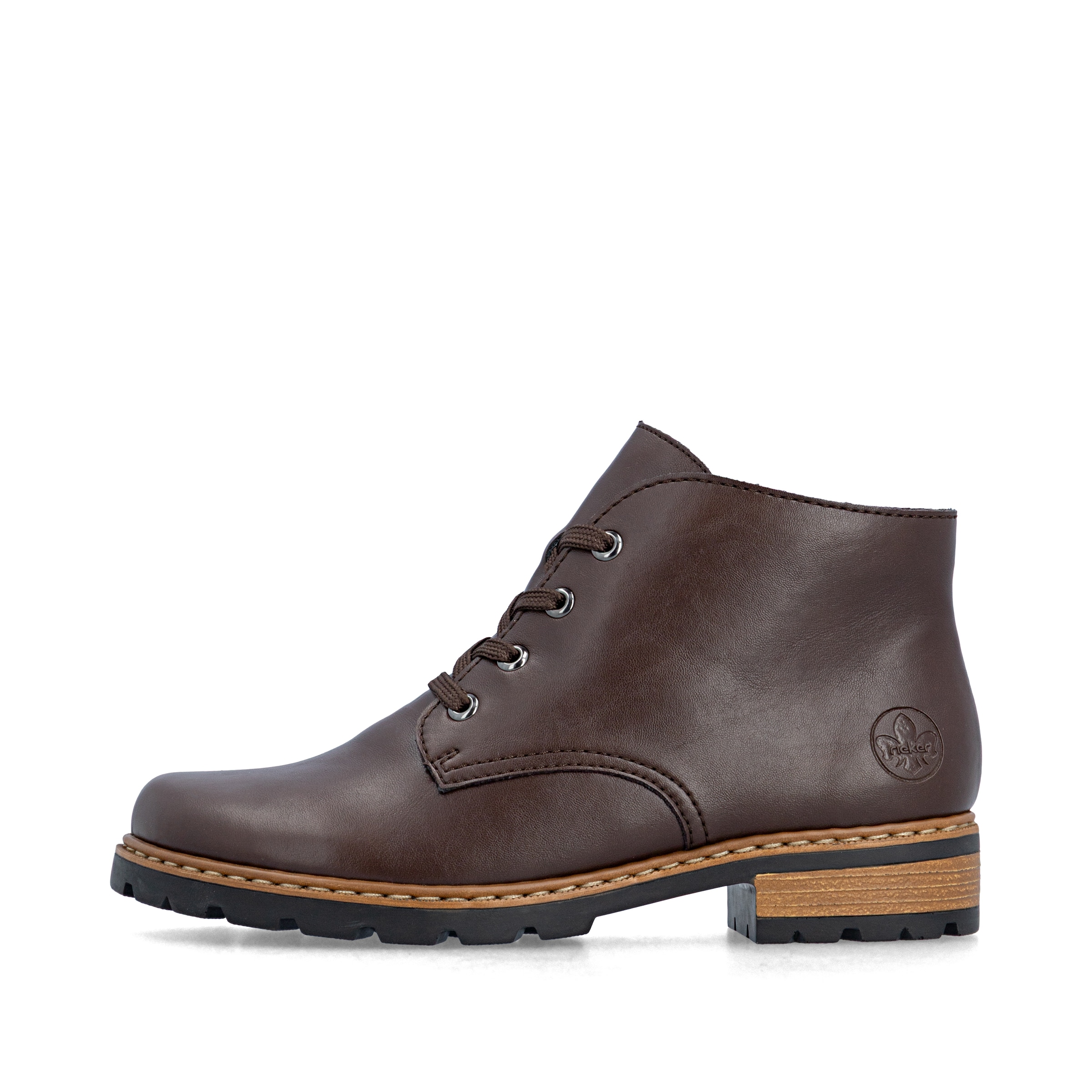 Bottines à lacets Rieker en marron