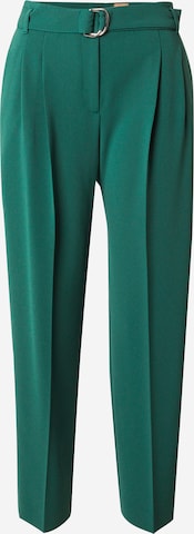 BOSS Black - Pantalón plisado 'Tapiah' en verde: frente