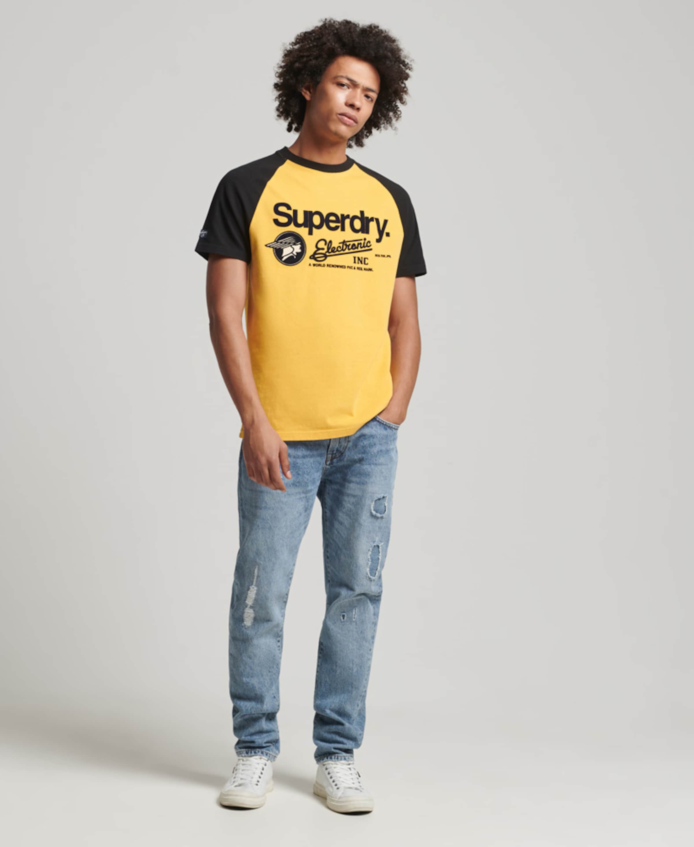Männer Shirts Superdry Shirt in Gelb - XO48430
