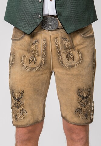 STOCKERPOINT Regular Trachtenlederhose 'Lewis' in Beige