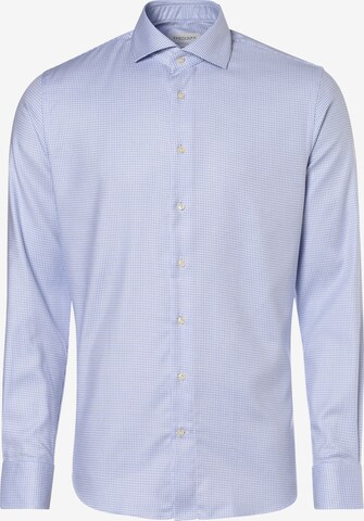 Profuomo Slim fit Overhemd in Blauw: voorkant