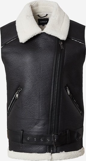 ONLY Gilet 'LIS' en noir / blanc cassé, Vue avec produit