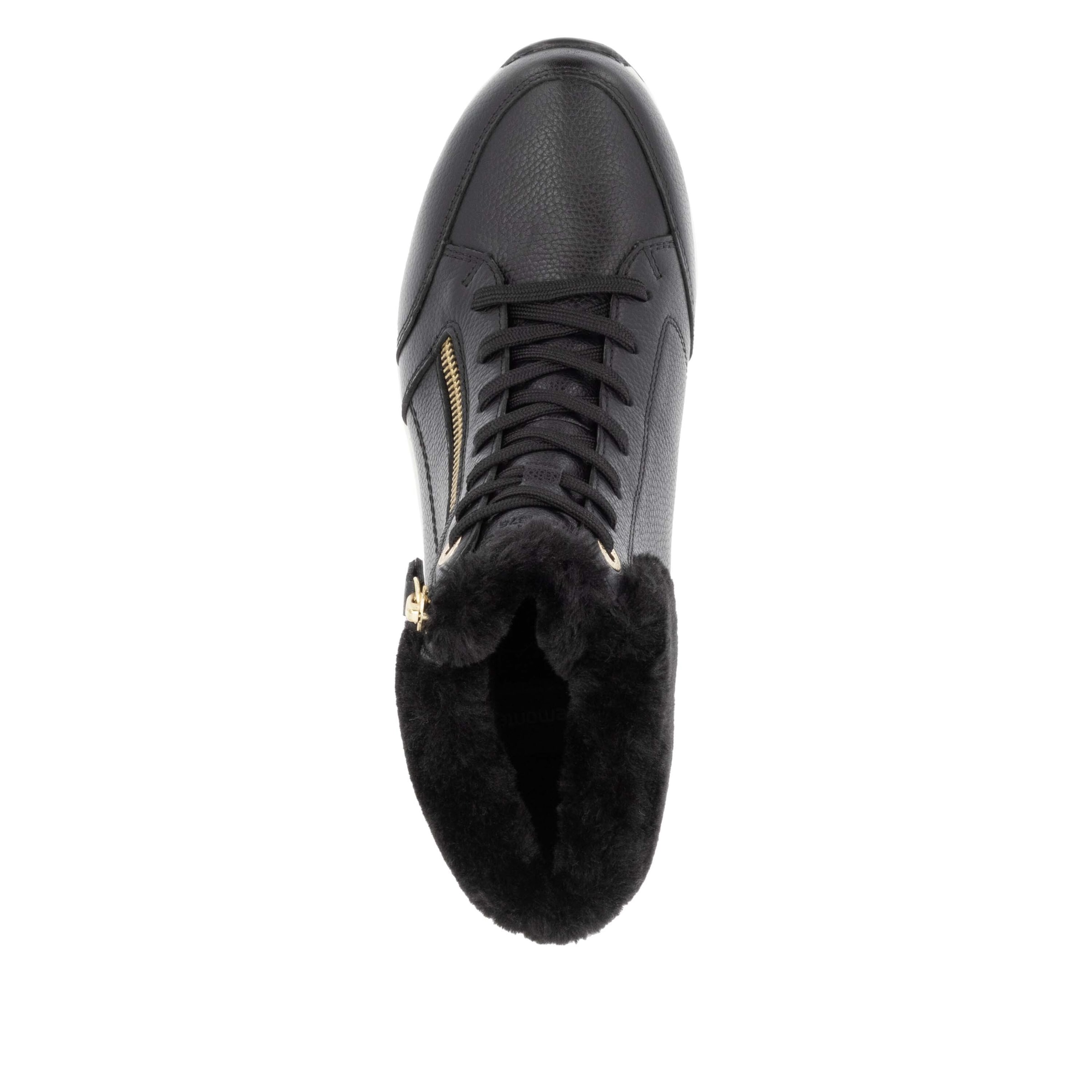 REMONTE Ботинки на шнуровке в Черный