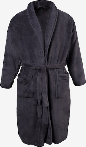 JP1880 Long Bathrobe in Grey: front