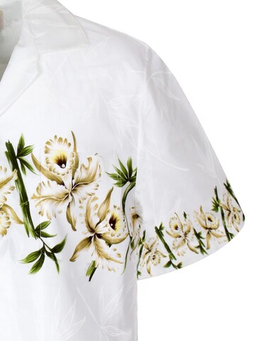 KY's Regular Fit Hemd 'Bambus Brustdruck'‌‌‌‌‌‌‌ in Weiß