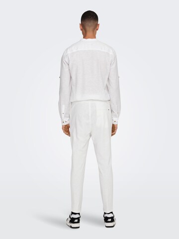 Only & Sons Tapered Trousers 'ONSLinus' in White
