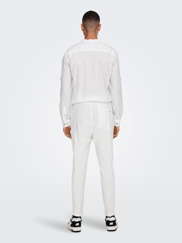 Regular Pantalon 'Linus' Only & Sons en blanc