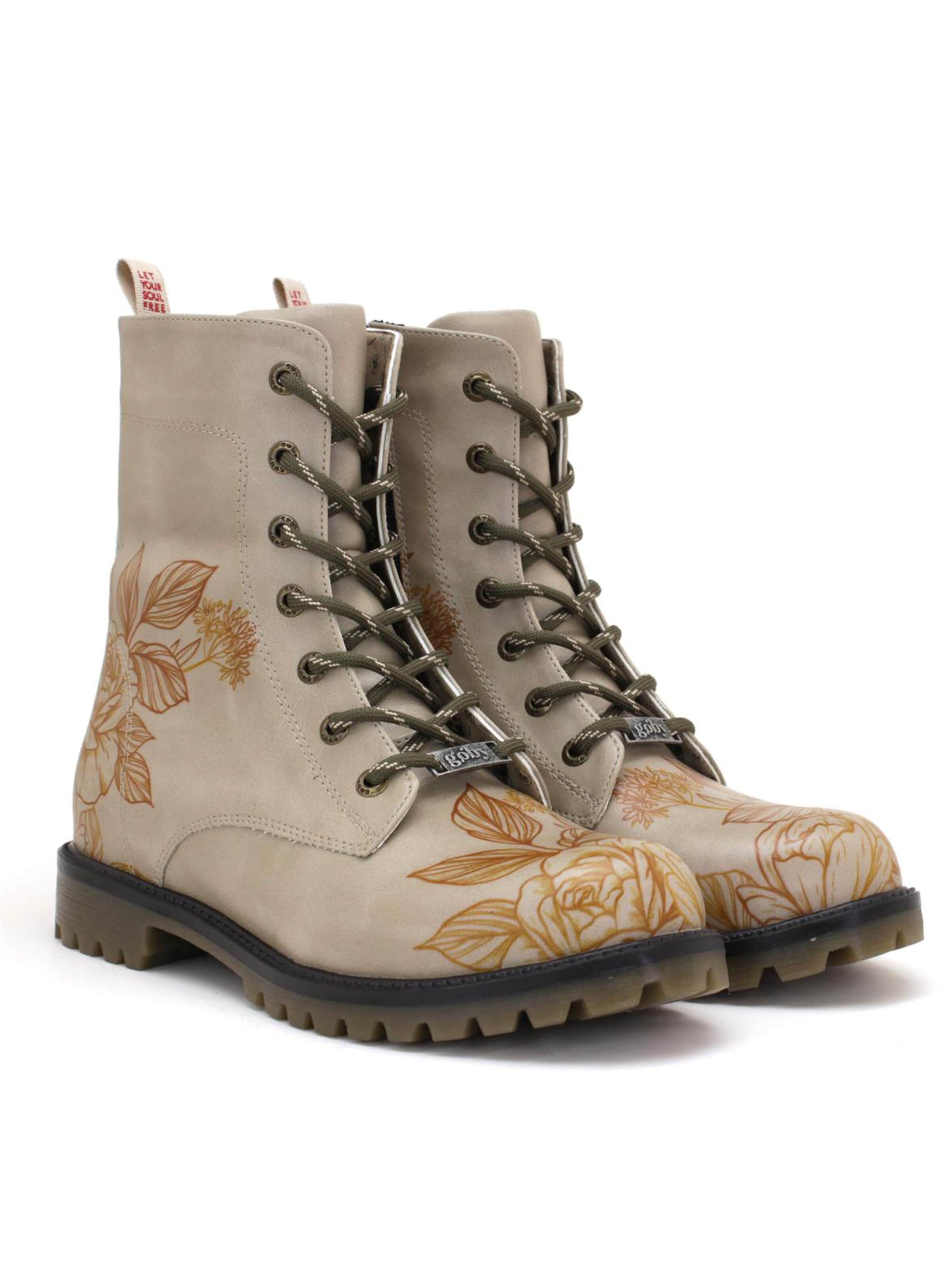 Bottes à lacets 'Goby MAT173' Goby en beige