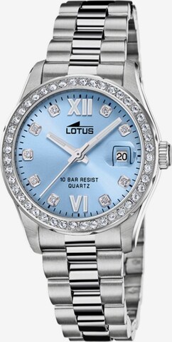 Montre à affichage analogique Lotus en bleu : devant
