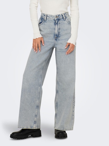 Wide Leg Jean 'Jayne' ONLY en bleu : devant