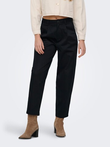 ONLY Barrel Chino trousers 'ONLCasil' in Black: front