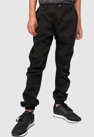 Urban Classics Tapered Pants in Black: front