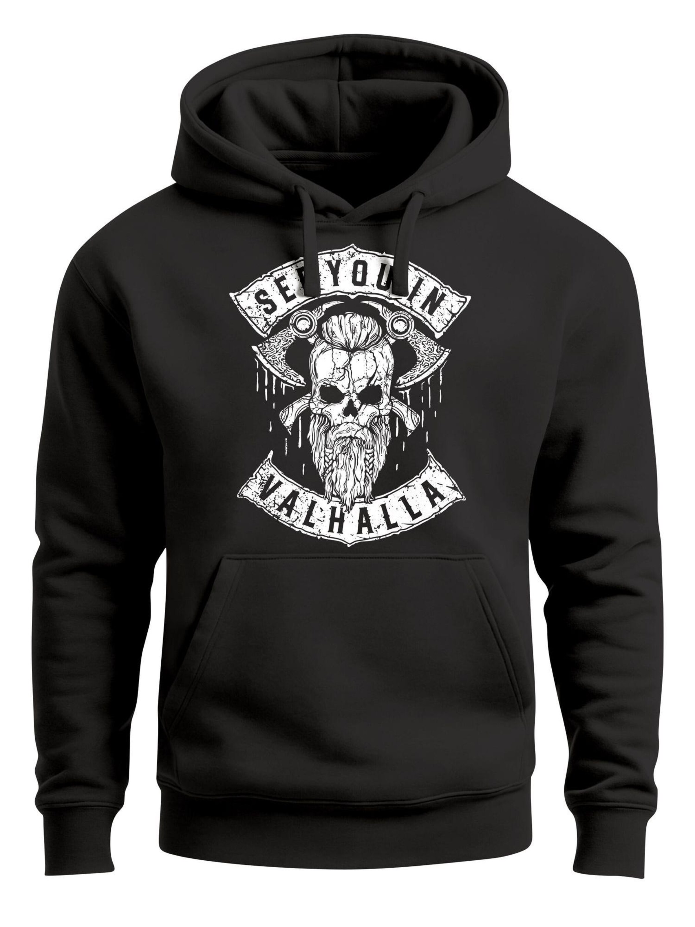 Neverless Sweatshirt 'See you in Valhalla'‌ in XS in schwarz, Produktansicht