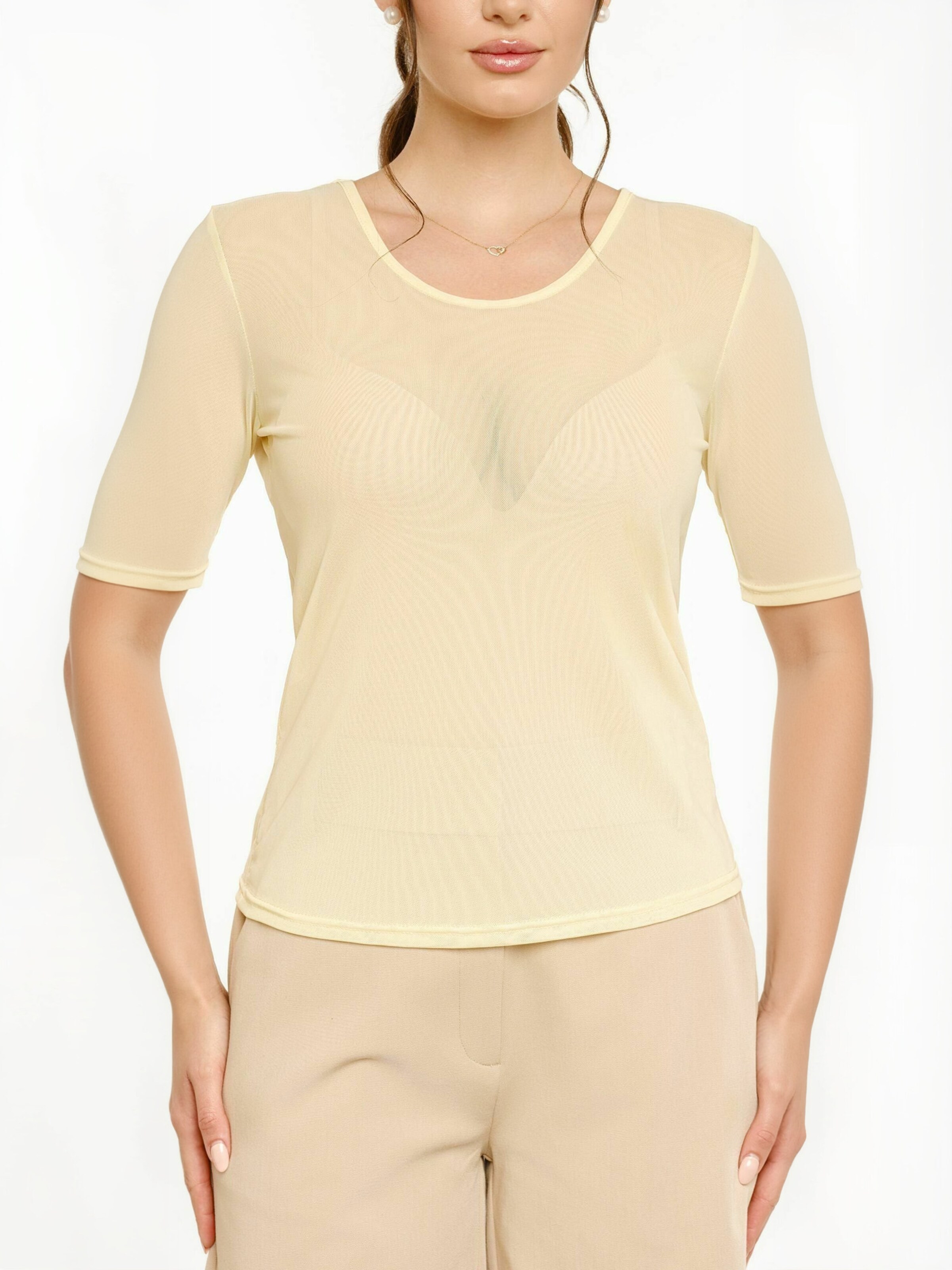 Liberte Essentiel Top ' MESH ' w kolorze żółty