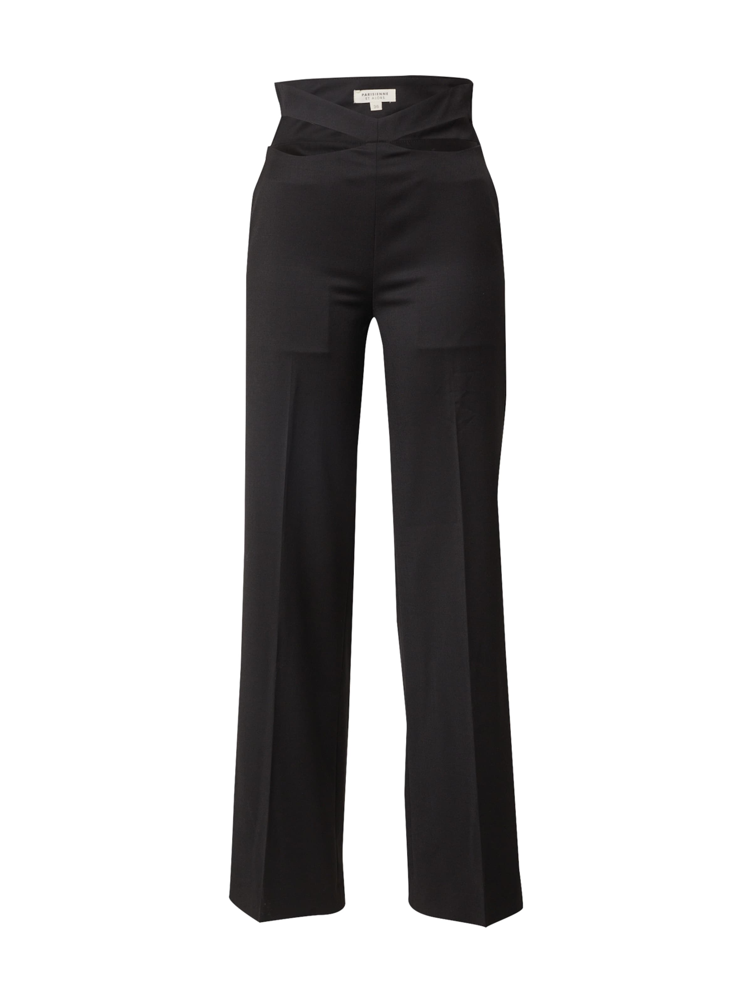 Parisienne et Alors - regular Pantalón de pinzas en negro: frente