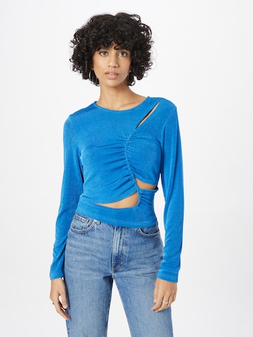 NEON & NYLON - Camisa 'ASSY' em azul: frente