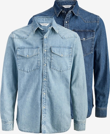 JACK & JONES Slim Fit Hemd 'Western' in Blau: Vorderseite