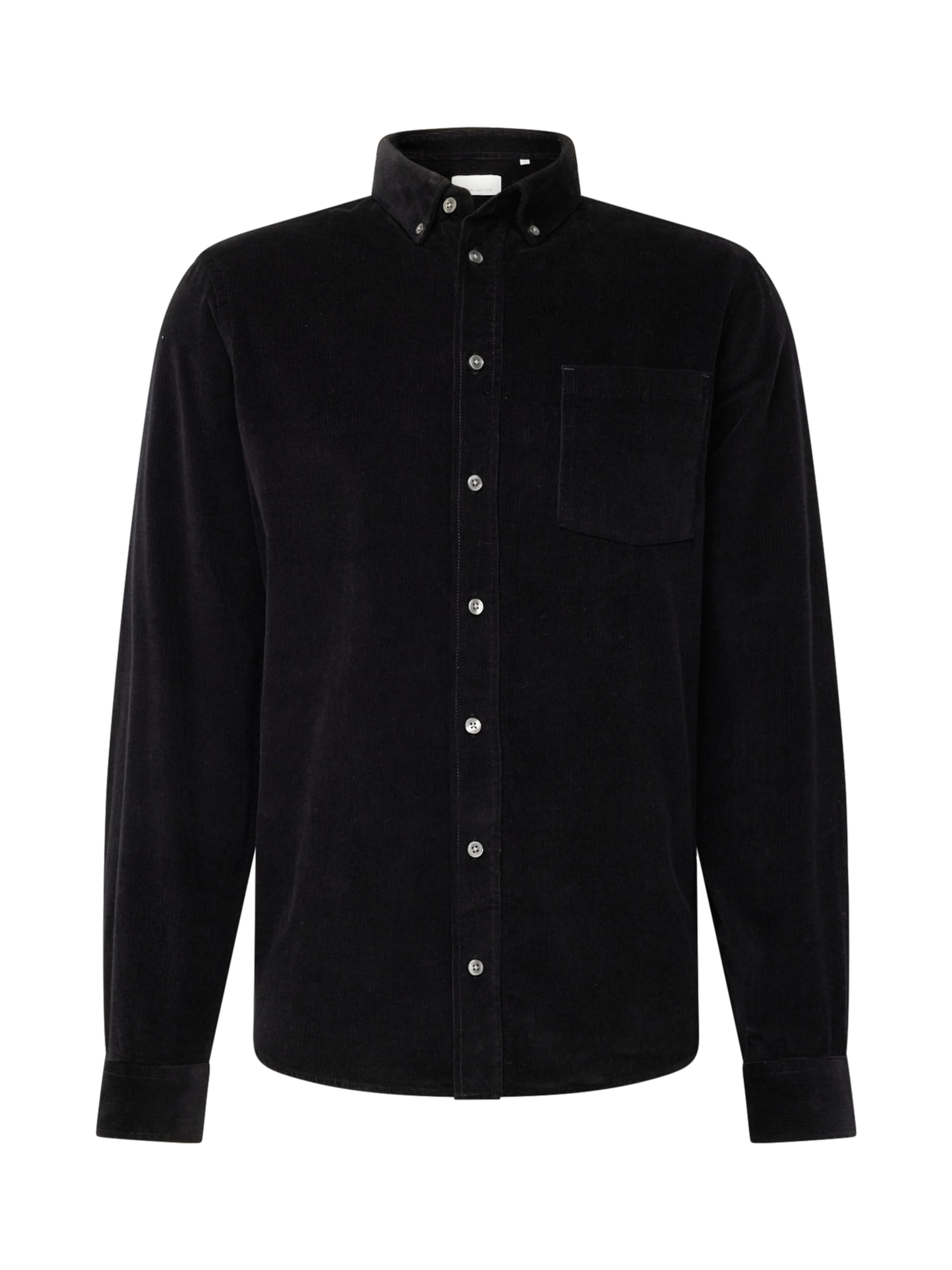 Casual Friday - Ajuste regular Camisa 'Anton' en negro: frente