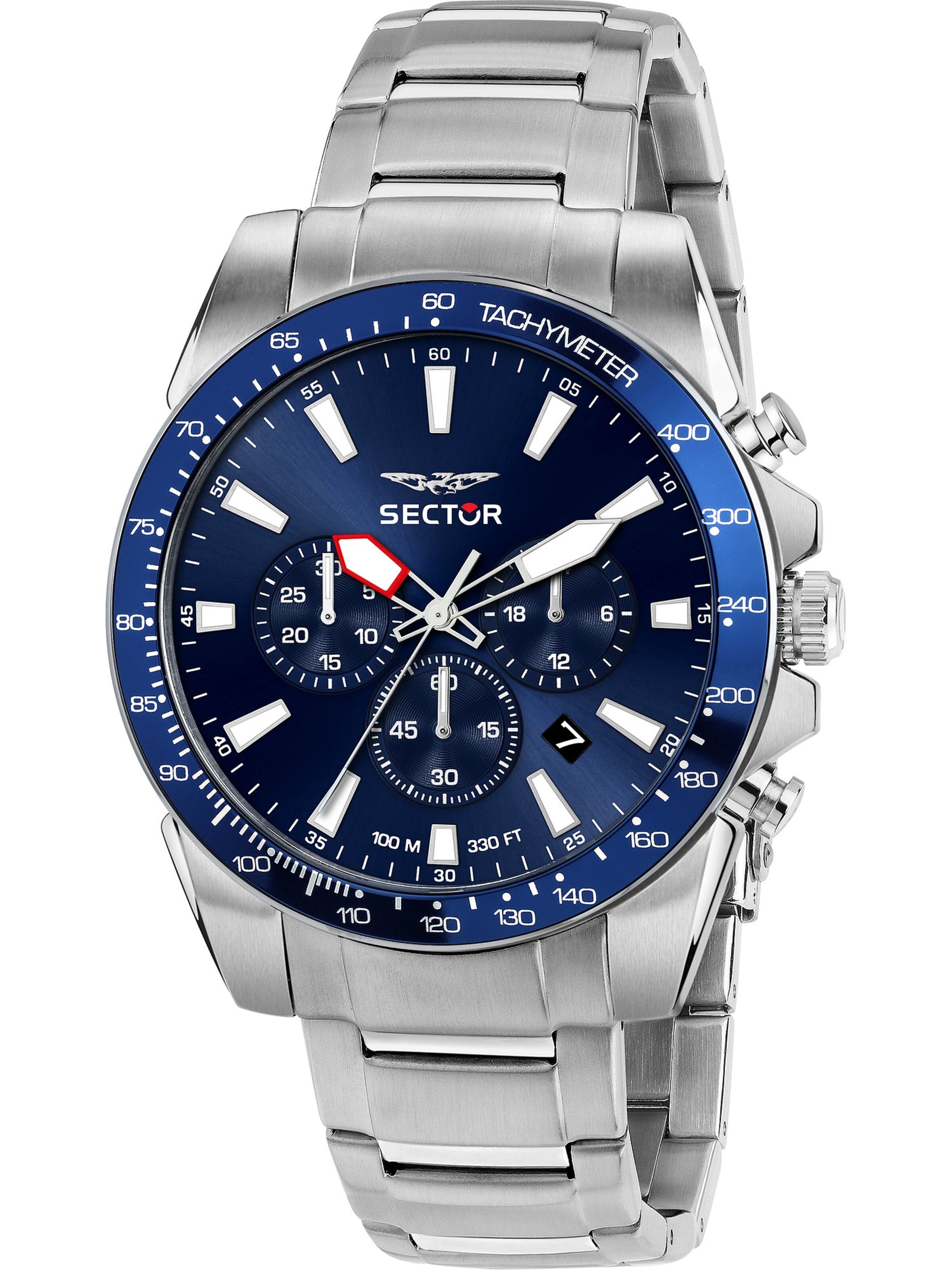 SECTOR Analog Watch in Silver: front