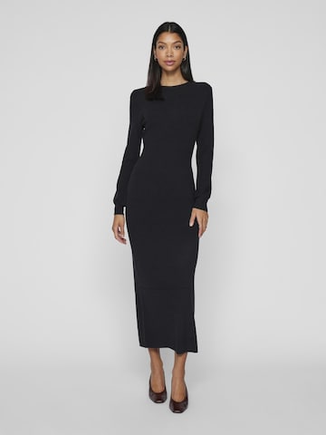 Robes en maille VILA en noir : devant