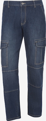 Loosefit Jeans cargo 'Elmo' Jan Vanderstorm en bleu : devant