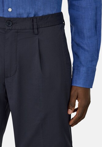 Regular Pantalon à plis Boggi Milano en bleu