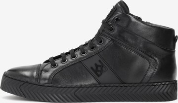 Kazar High-Top Sneakers in Black: front