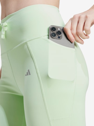 ADIDAS PERFORMANCE Skinny Workout Pants 'Essentials' in Green