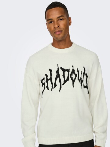 Only & Sons Trui 'ONSRandy' in Wit