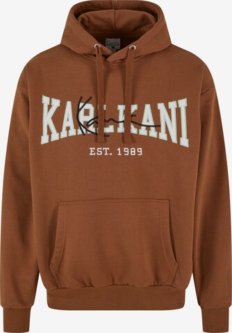 Veste de survêtement Karl Kani en marron : devant