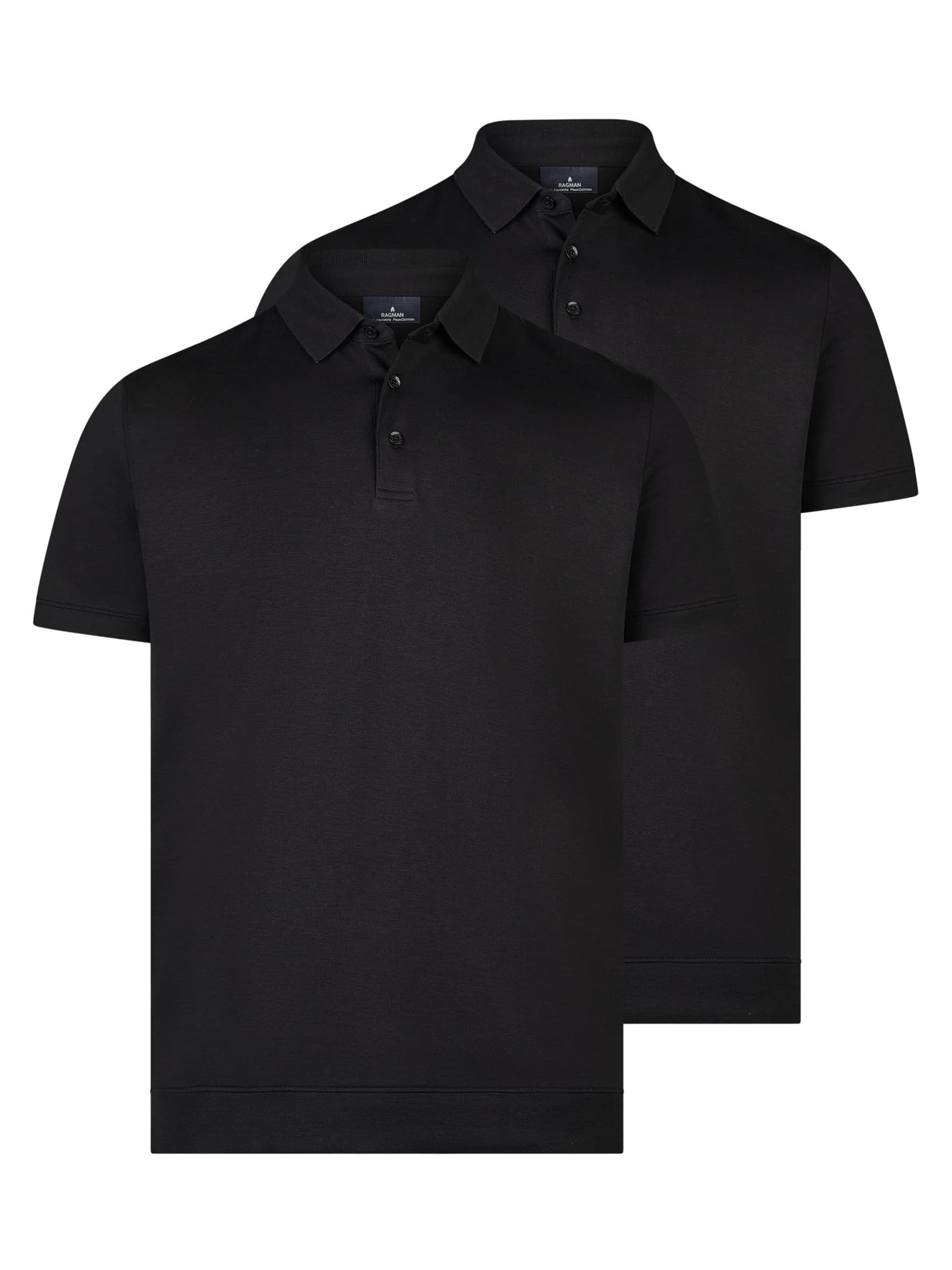 Ragman Shirt 'Basic' in Black: front