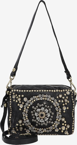 Borsa a spalla 'Moira' di Campomaggi in nero: frontale