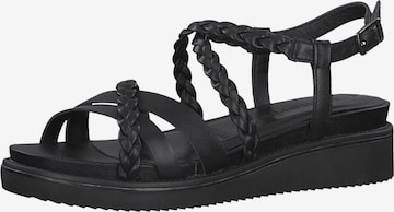 TAMARIS Sandalen met riem in Zwart: voorkant