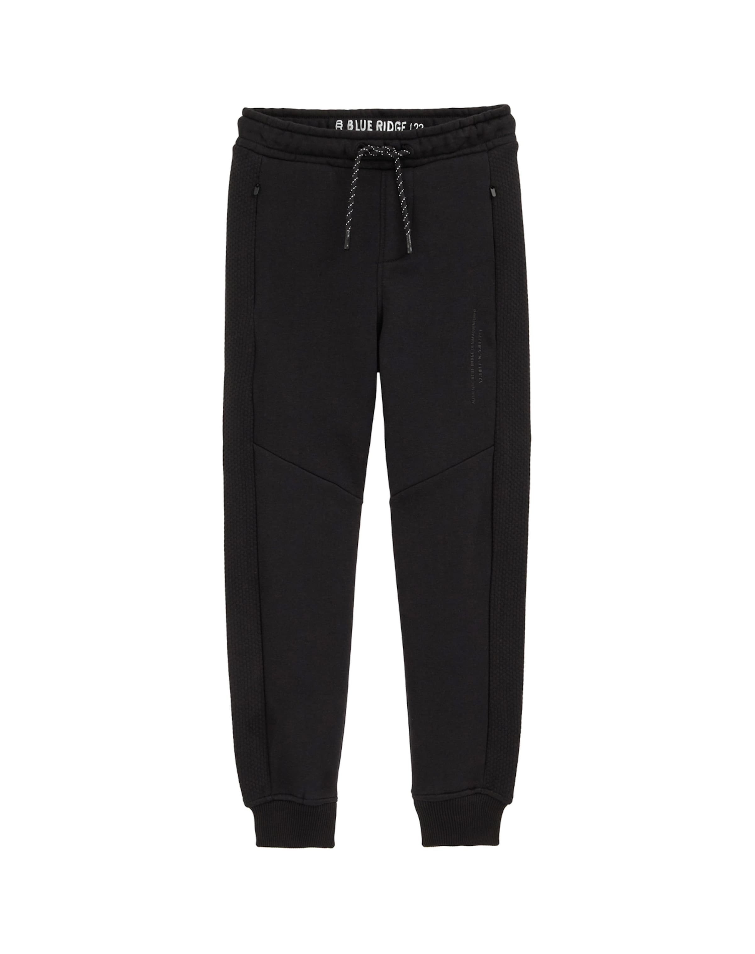 WE Fashion Tapered Weatherproof pants in Black: front