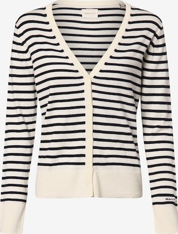 GANT Knit Cardigan in White: front
