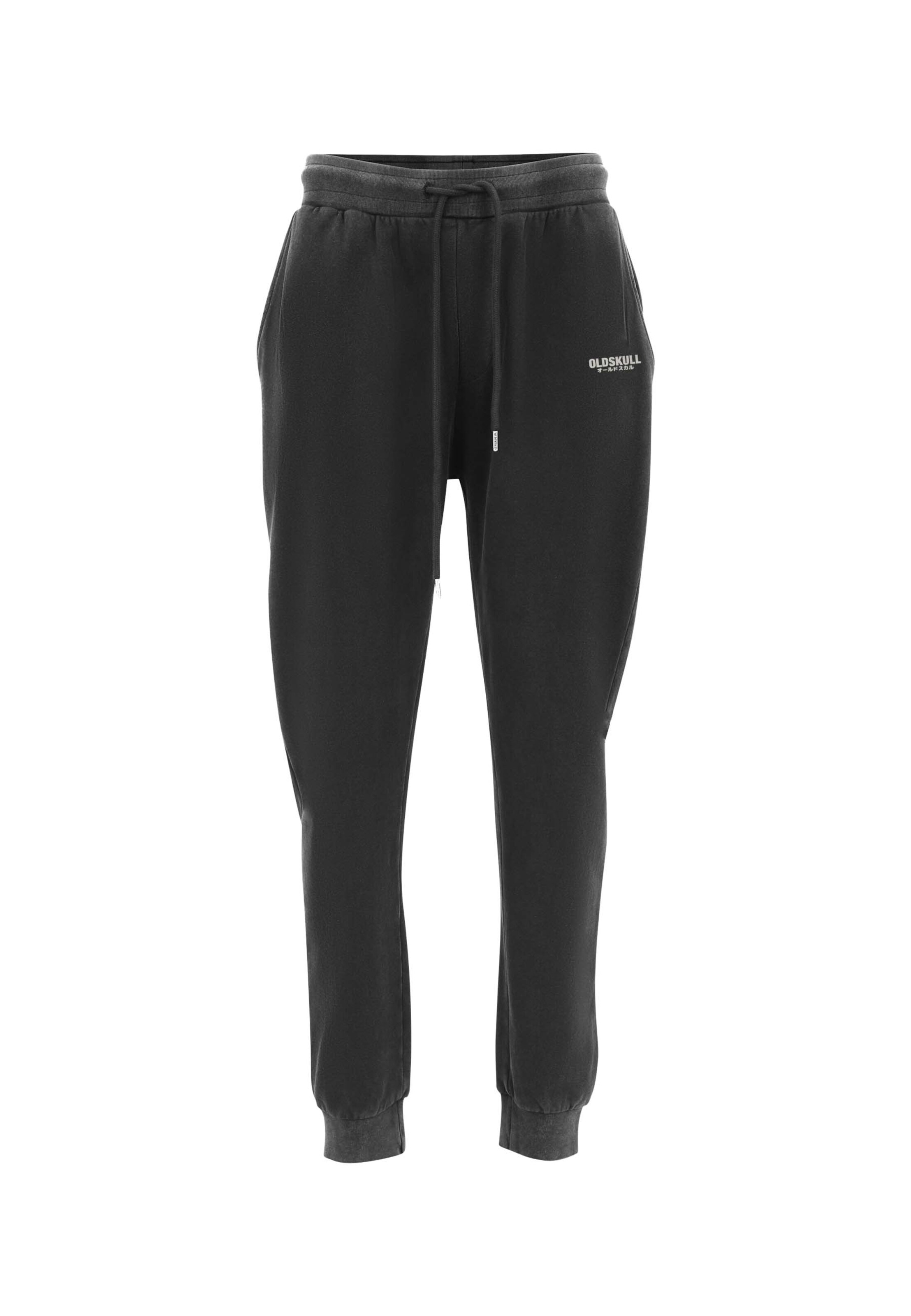 Oldskull Regular Hose in Schwarz: Vorderseite