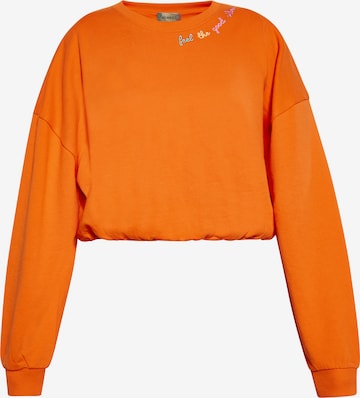 Sweat-shirt ebeeza en orange : devant